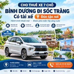 Cho Thuê Xe 7 Chỗ Bình Dương Đi Sóc Trăng Có Tài Xế – Đón Tận Nơi